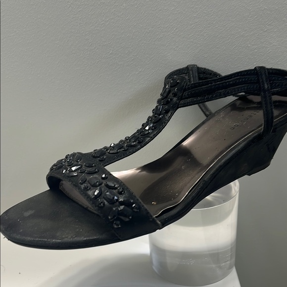 attention Shoes - Attention Black Wedge Shoes with Classic Design